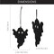 Black Beaded Halloween Ornaments 5ct Reversible Tree Decor Set